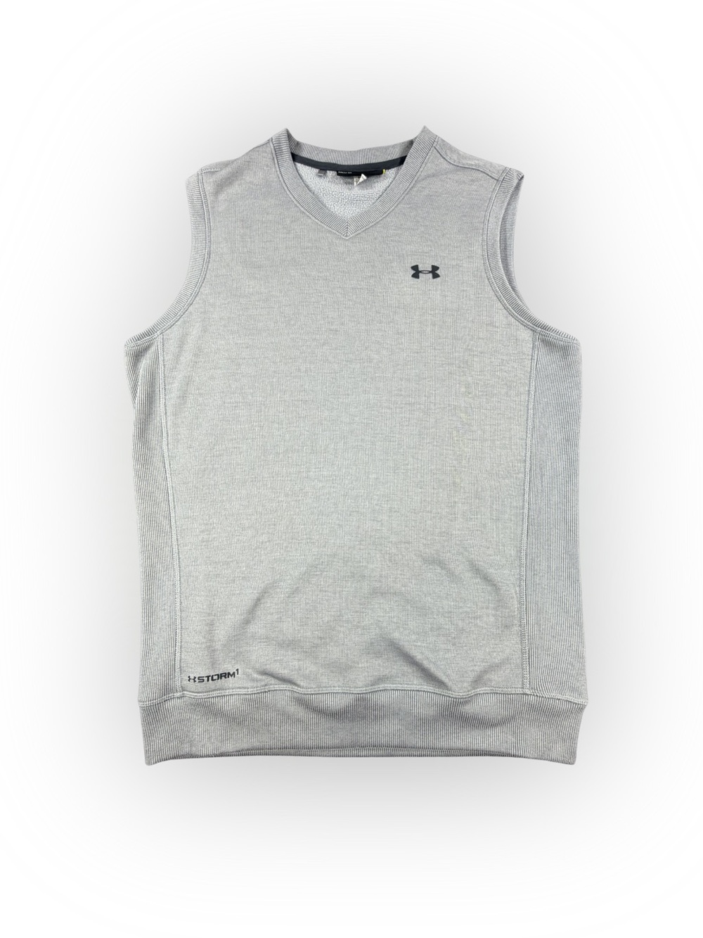 Men’s Under Armour Storm 1 Light Gray Sleeveless Knit Golf Vest Size M
